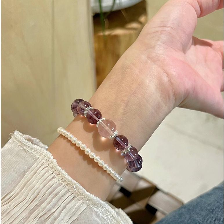 Natural Amethyst Beaded Bracelet 4