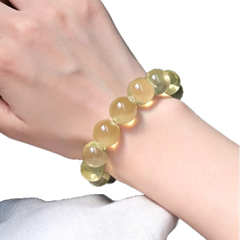 Natural Yellow Crystal Bubble Bead Bracelet 29