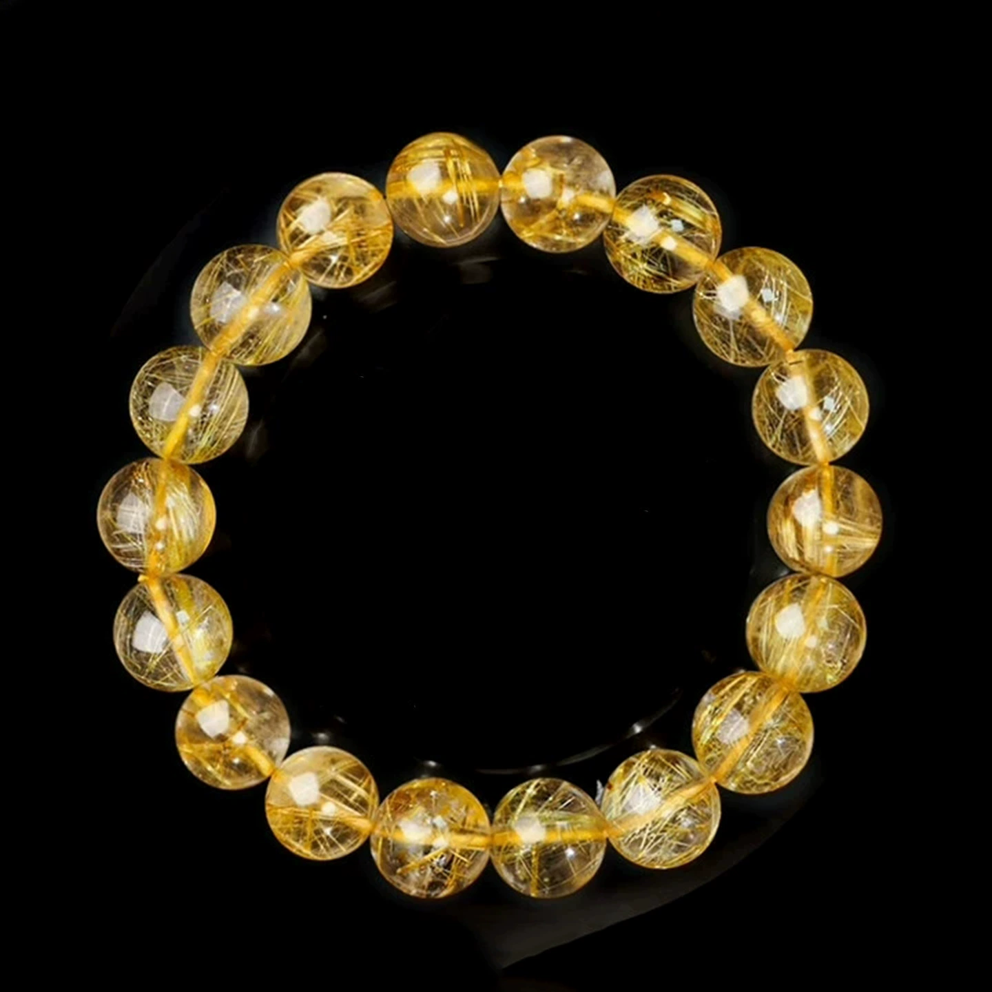 Natural Golden Rutilated Quartz Bracelet 13