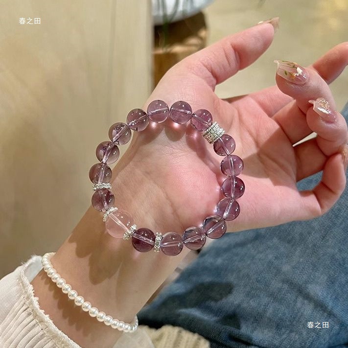 Natural Amethyst Beaded Bracelet