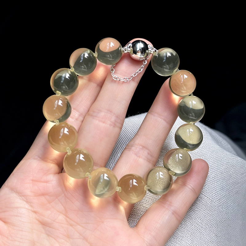 Natural Yellow Crystal Bubble Bead Bracelet 27