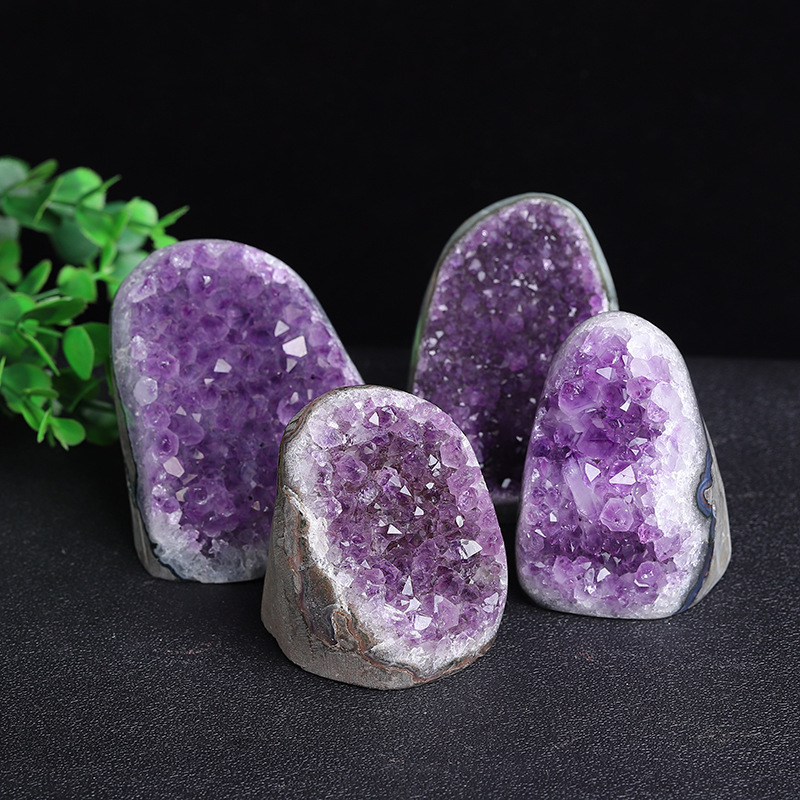 Natural Amethyst Geometric Crystal Ornament 22