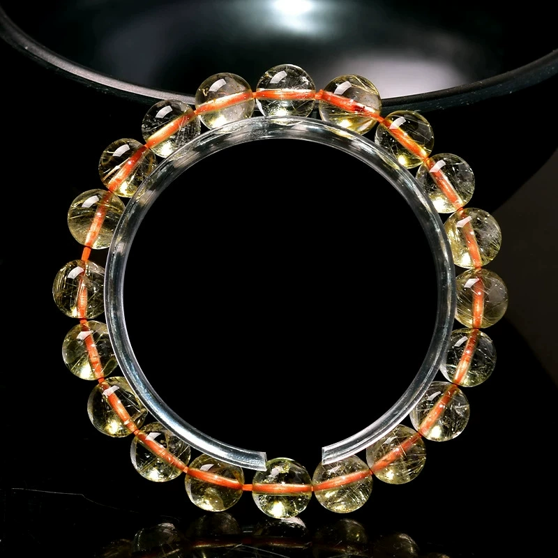Natural Golden Rutilated Quartz Bracelet 11