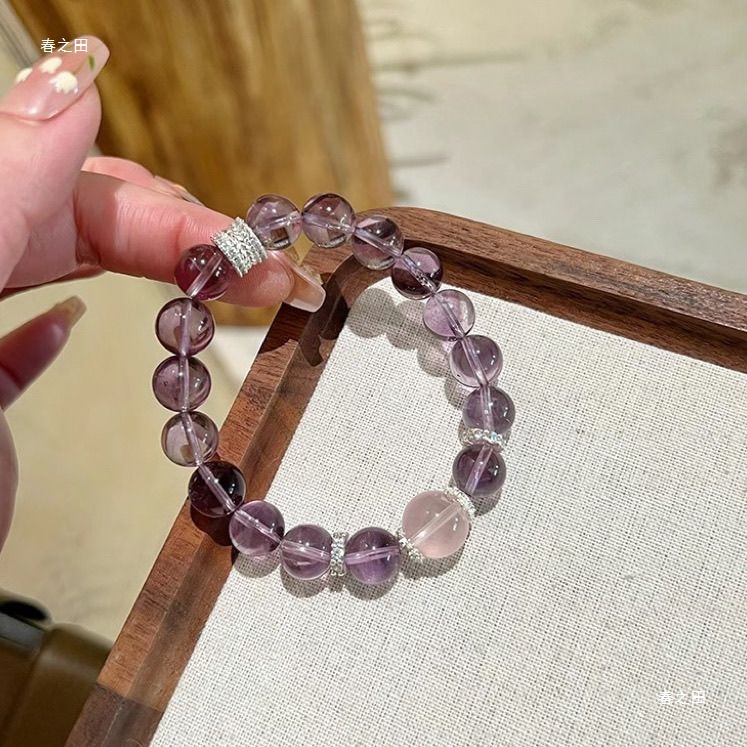 Natural Amethyst Beaded Bracelet 2