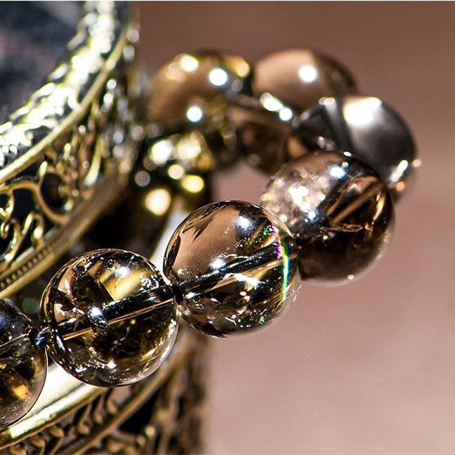 7A Smoky Azeztulite Crystal Single Loop Bracelet 4
