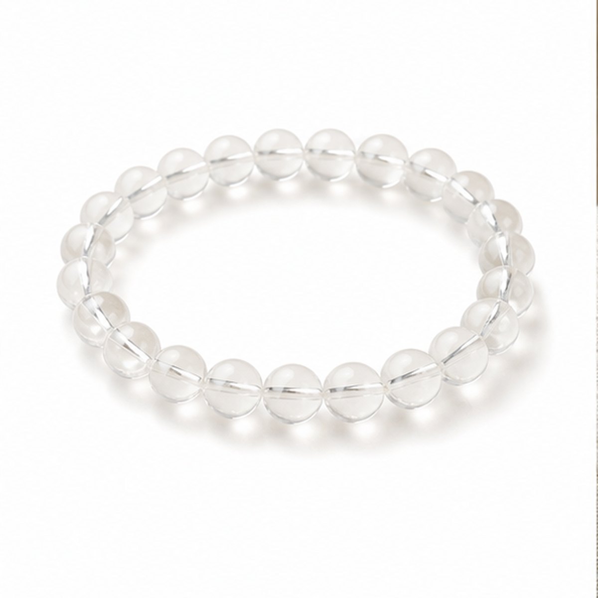 Clear quartz bracelet detail