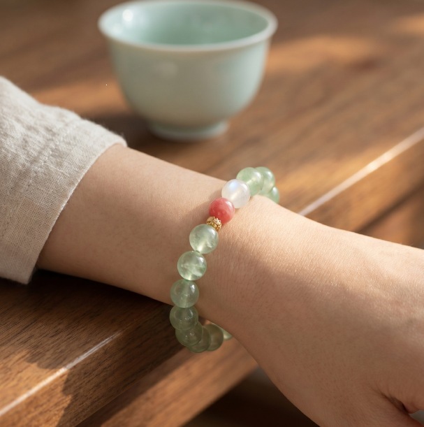 Prehnite & Moonstone Bracelet