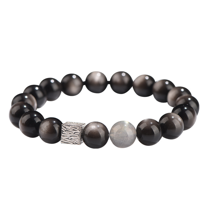 Apache Tear Obsidian Bracelet