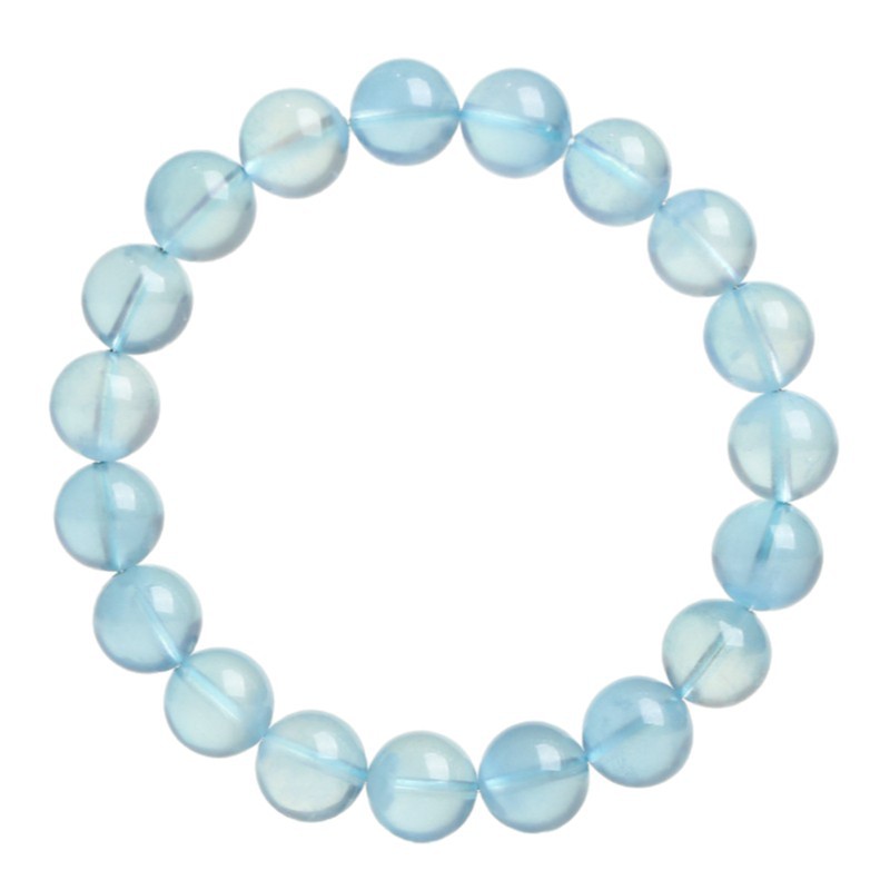 Natural Aquamarine Single-Wrap Bracelet