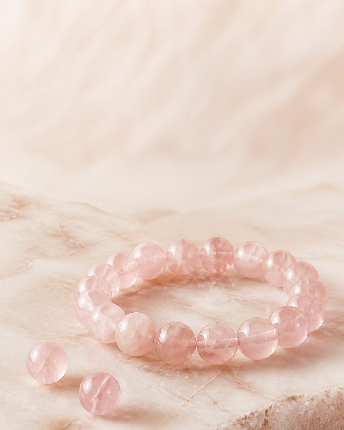 Rose Quartz crystal bracelet