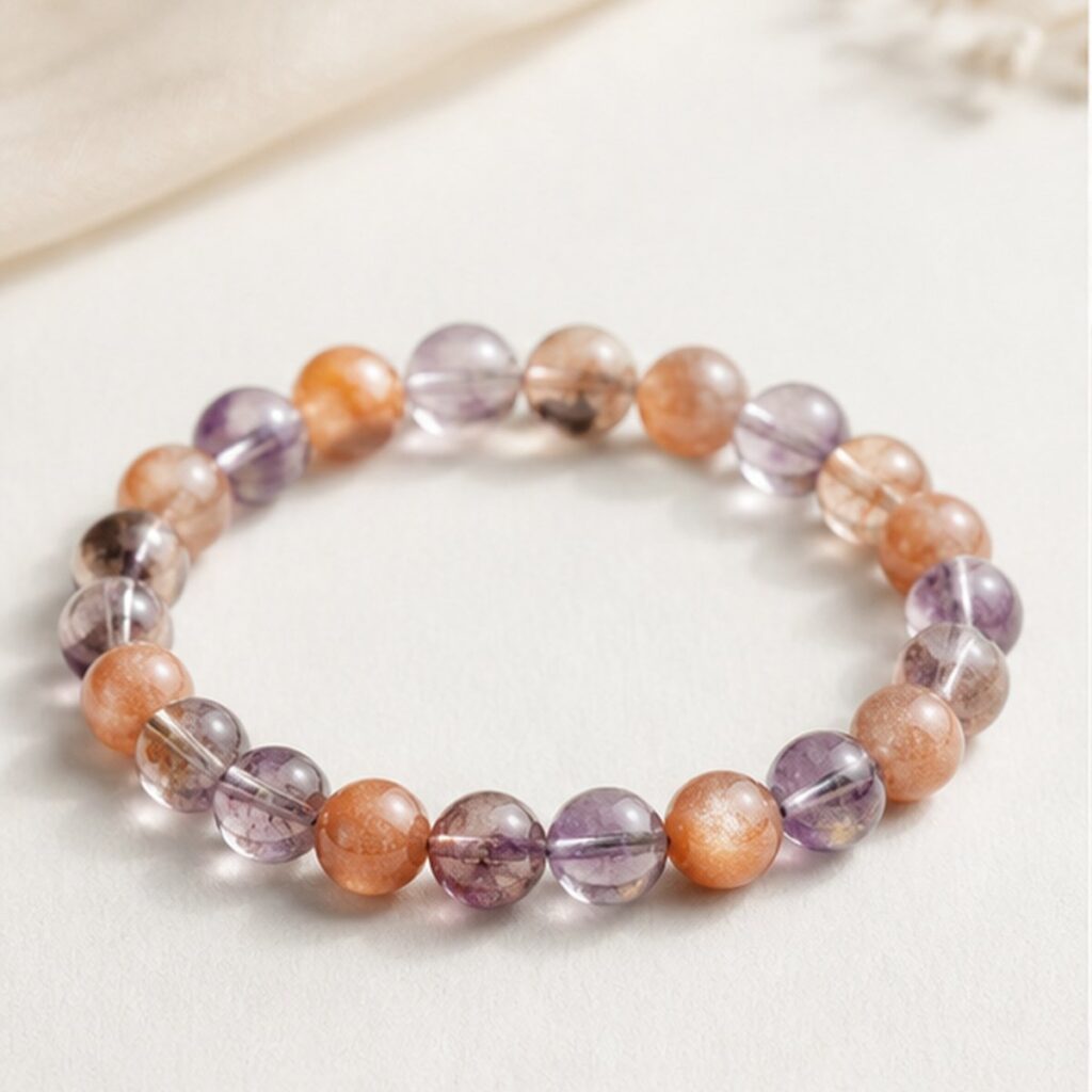 Celestial Vitality Super Seven & Sunstone Bracelet