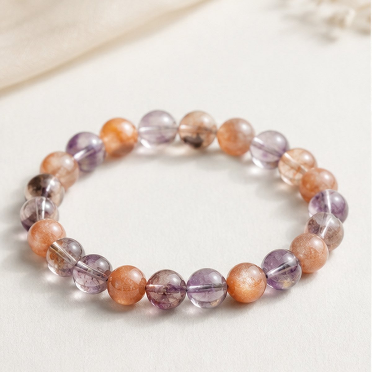 Celestial Vitality Super Seven & Sunstone Bracelet