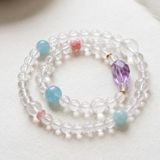 Crystal Harmony Double-Wrap Bracelet
