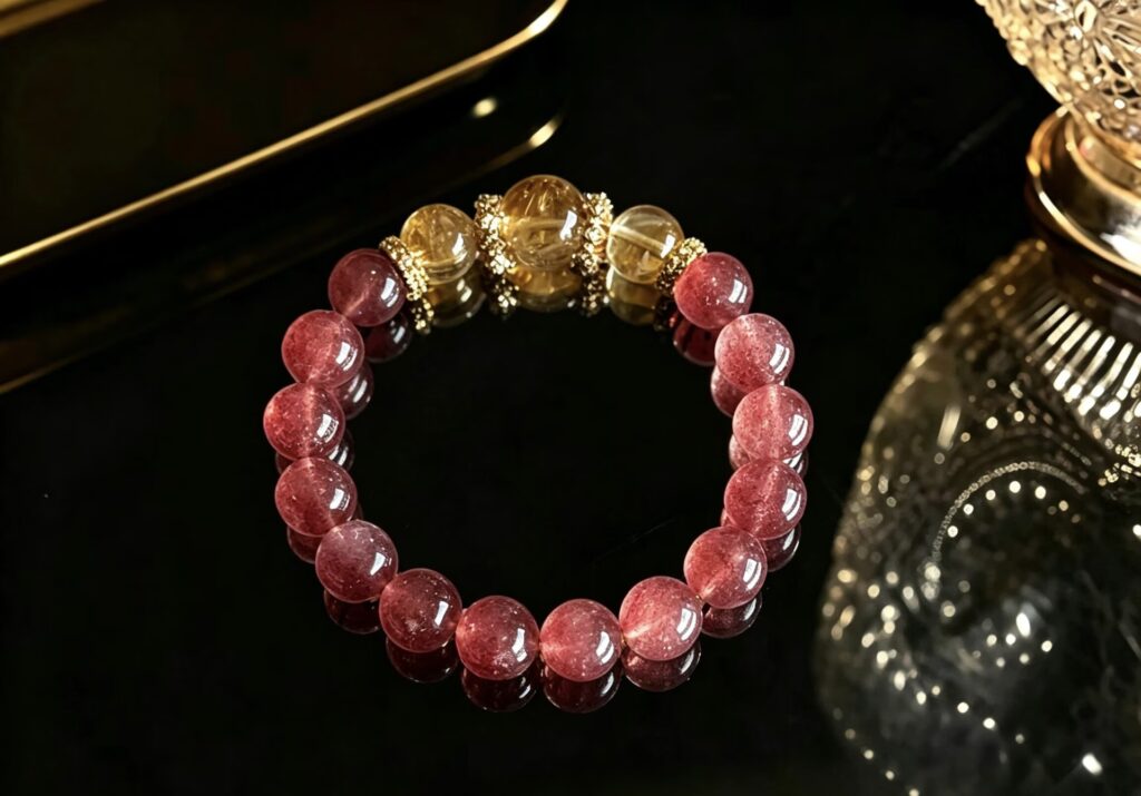 Handmade Natural Strawberry Crystal Jewelry for Women 2