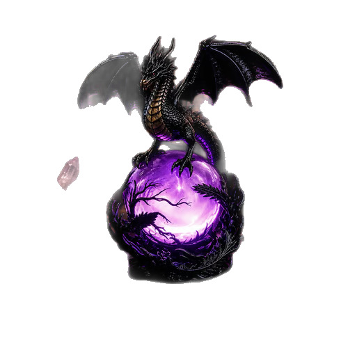 Cartoon Gothic Dragon Resin Night Light Table Lamp 2