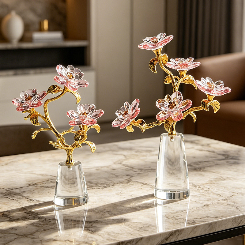 Light Luxury Geometric Clear Artificial Crystal Decor Piece 3