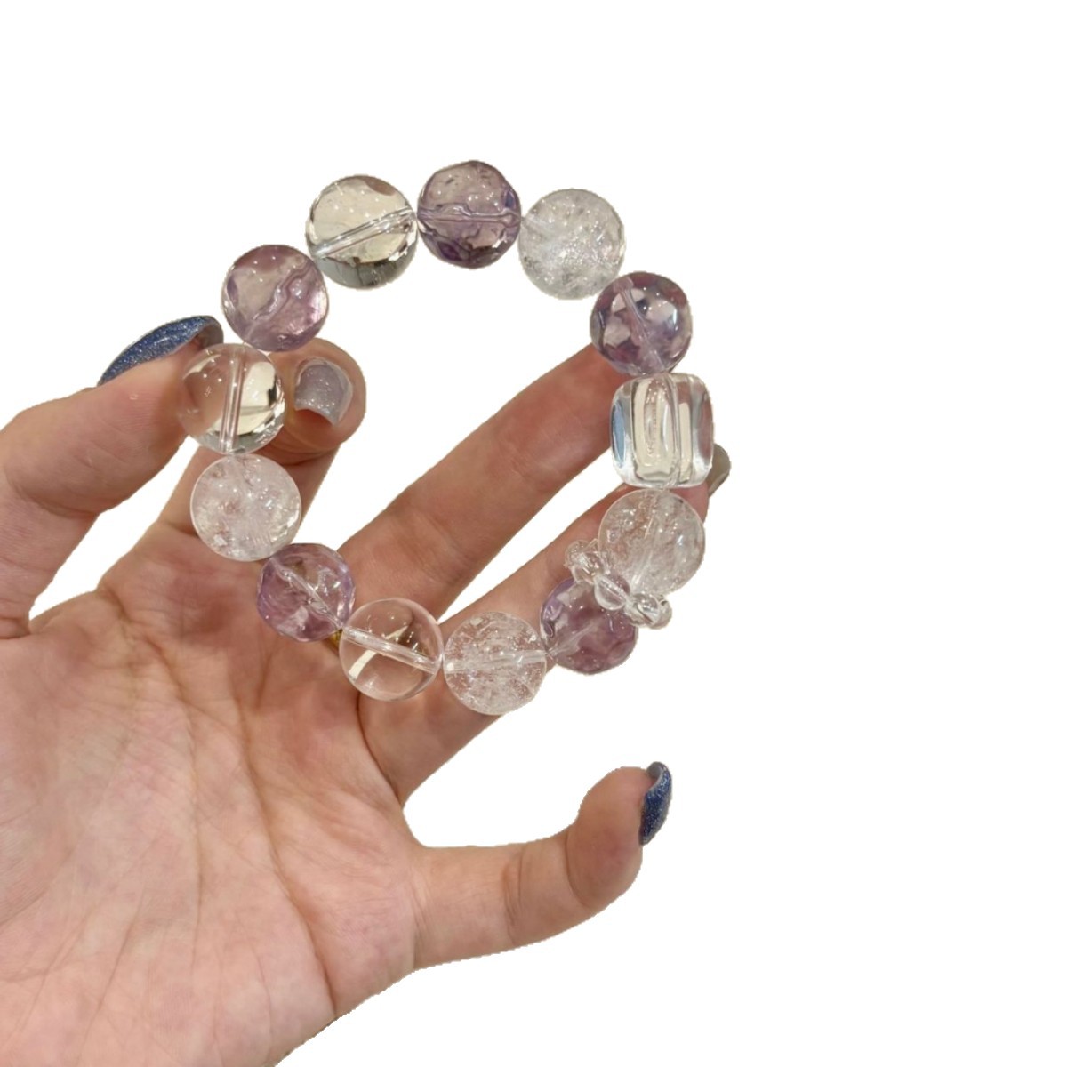 14mm Natural Amethyst Handmade Beaded Bracelet 5