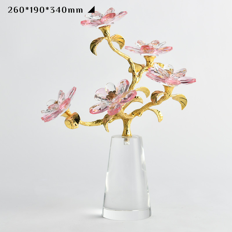 Light Luxury Geometric Clear Artificial Crystal Decor Piece 9