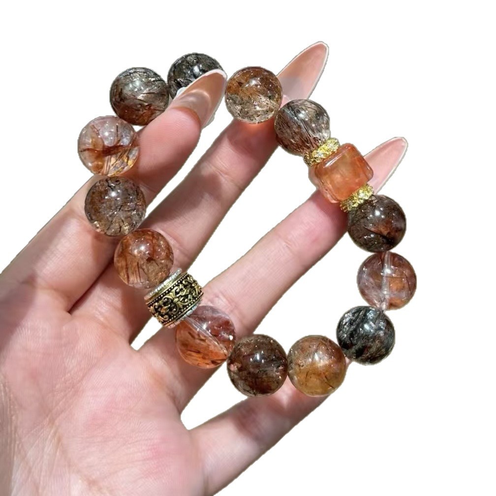 Natural Rutilated Quartz Handcrafted Geometric Jewelry 5