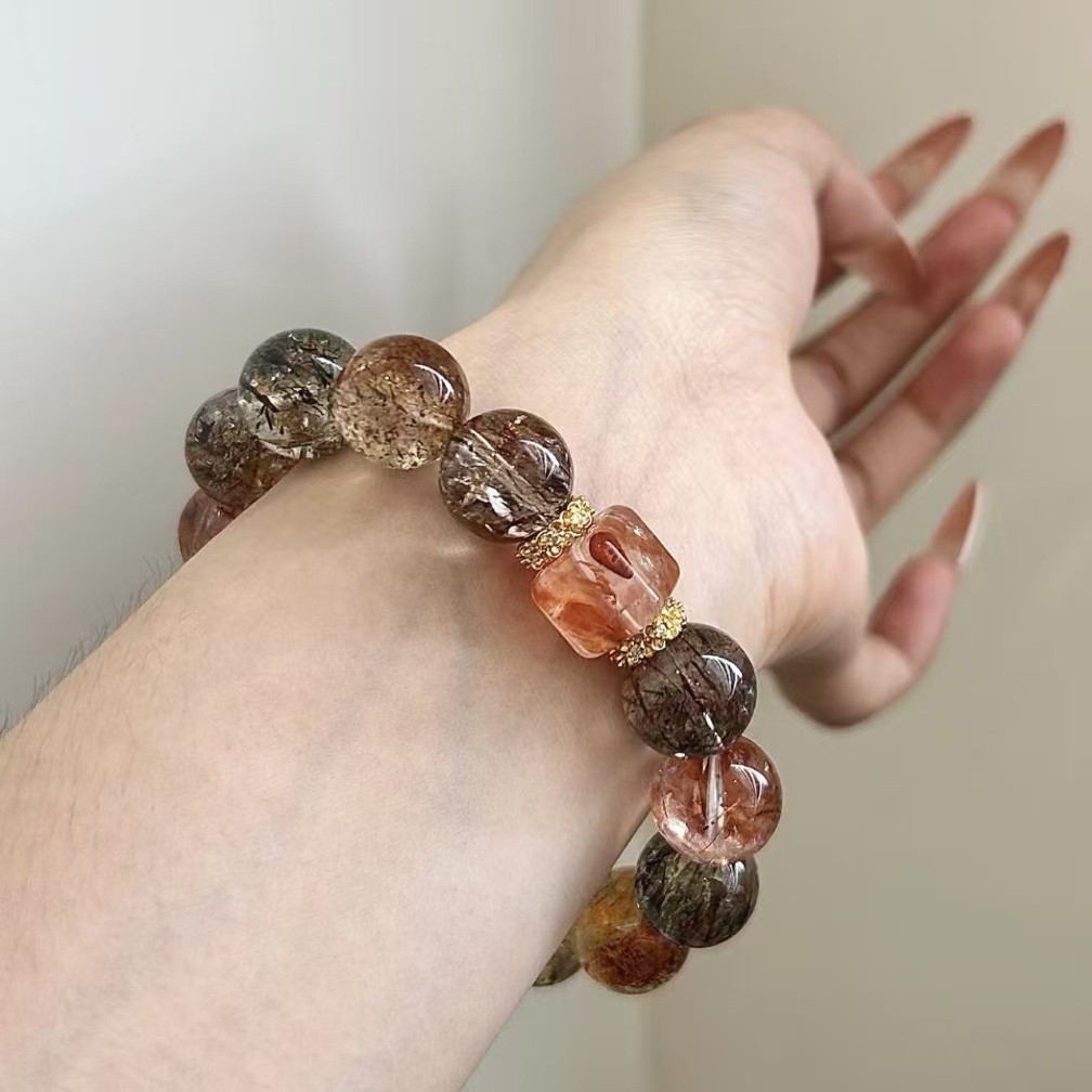 Natural Rutilated Quartz Handcrafted Geometric Jewelry 4