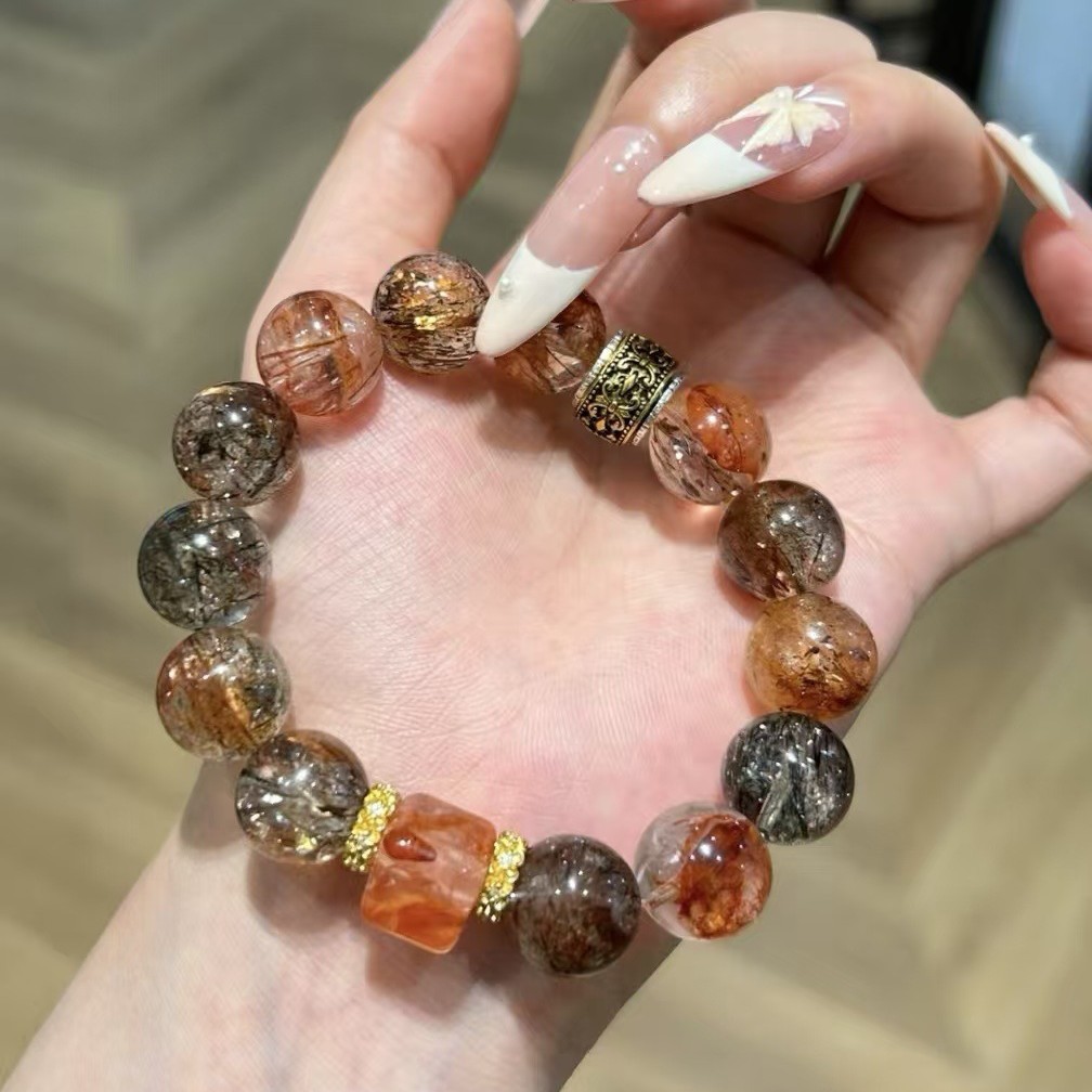 Natural Rutilated Quartz Handcrafted Geometric Jewelry 2