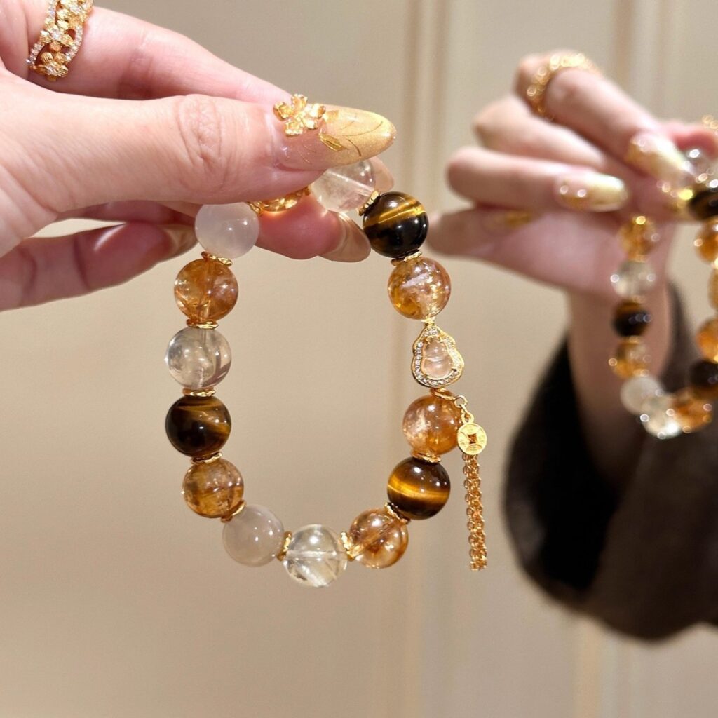 Handmade Original Natural Crystal Lucky Pouch Women's Jewelry 1