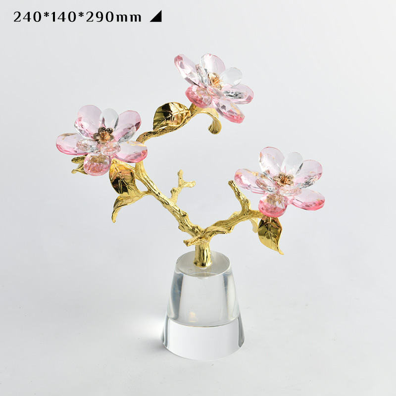 Light Luxury Geometric Clear Artificial Crystal Decor Piece 8