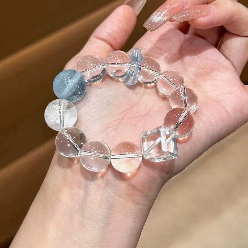 Unisex Original Design Natural Crystal Handmade Beaded Bracelet 2